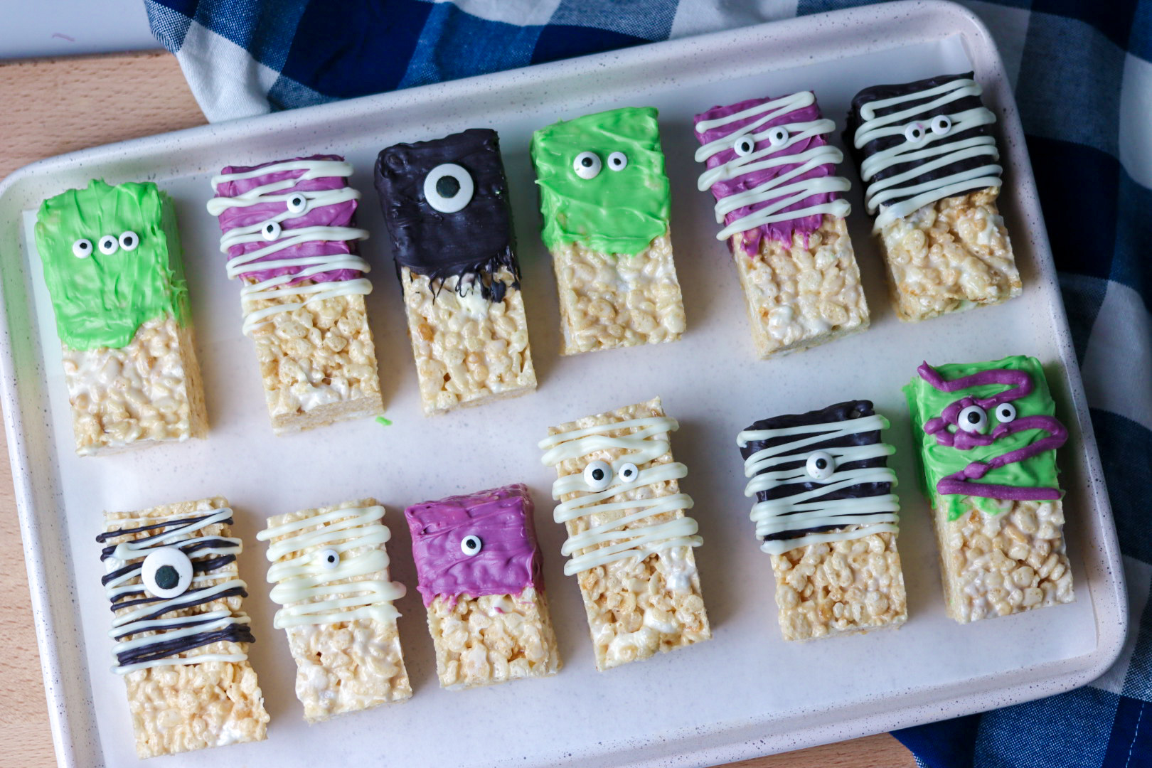 how to make zombie rice crispy treats