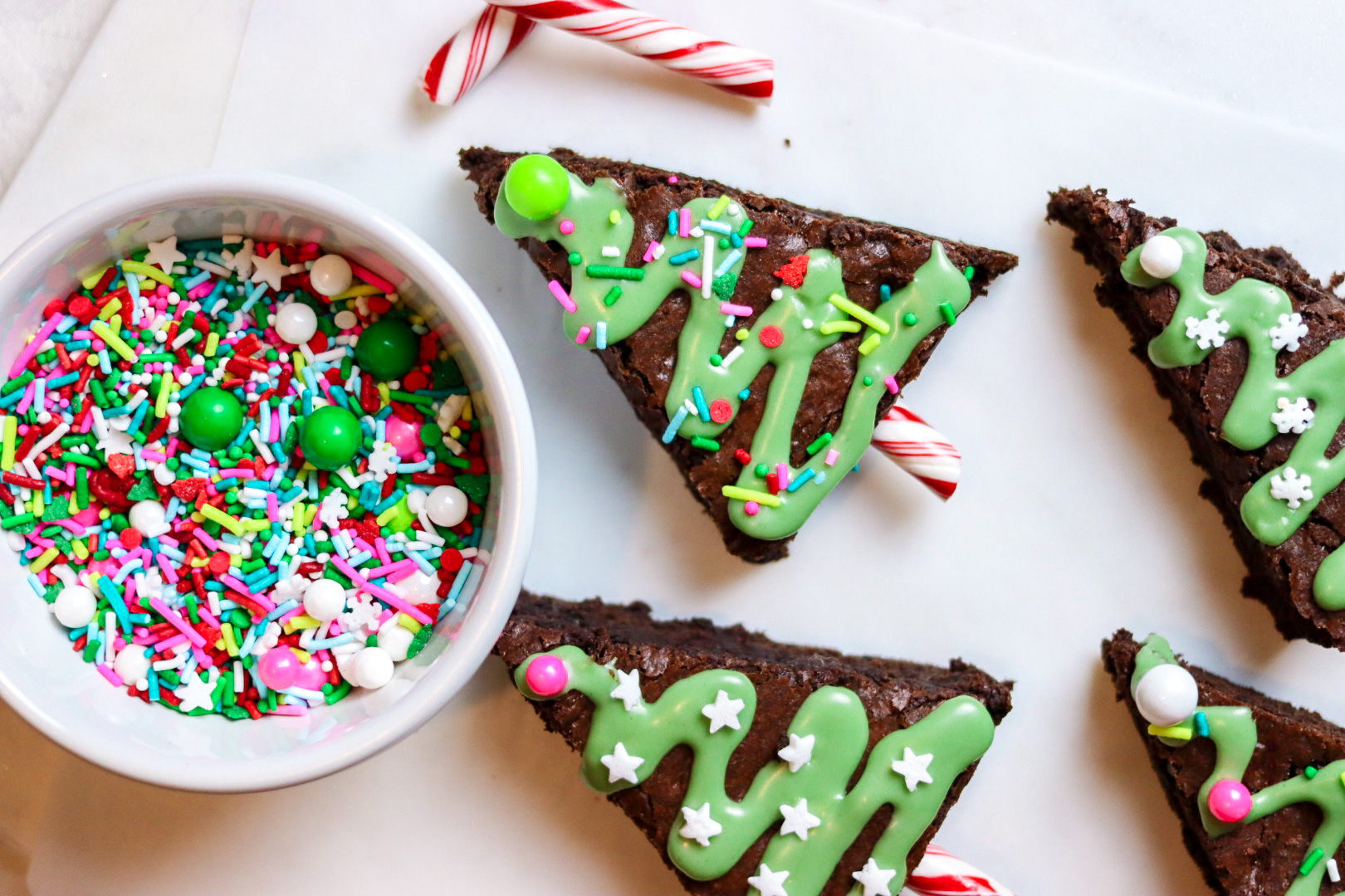 make Christmas tree brownies with me – DIY project